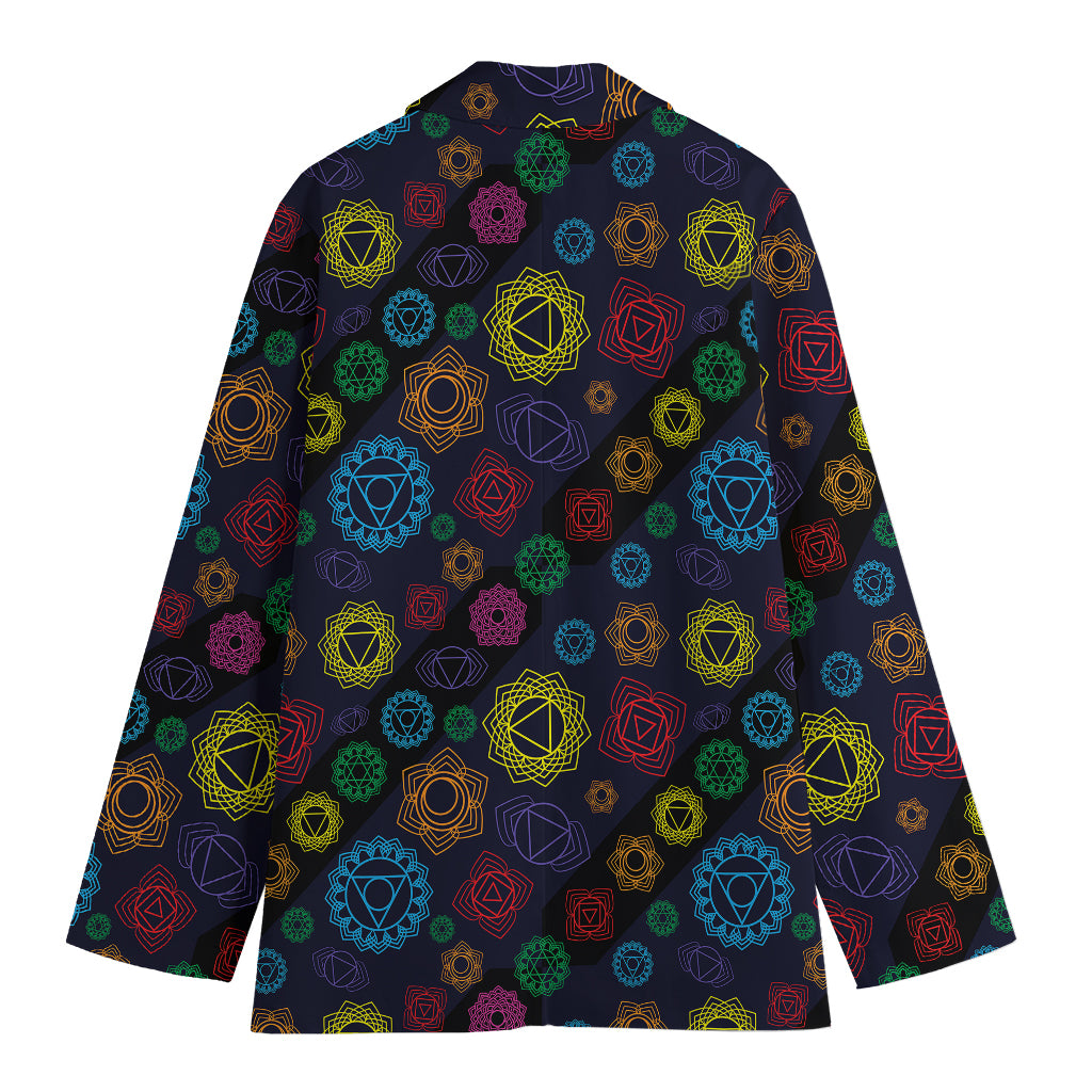 Colorful Seven Chakras Pattern Print Women's Blazer