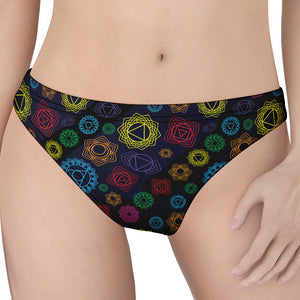 Colorful Seven Chakras Pattern Print Women's Thong