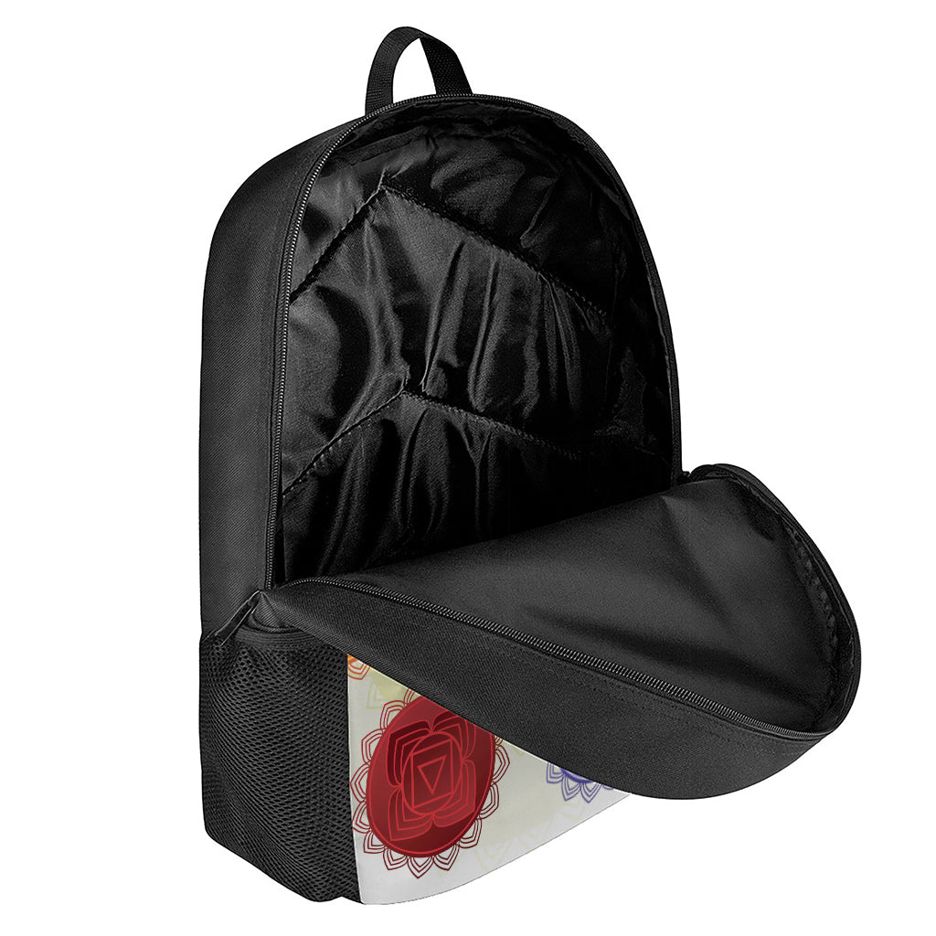 Colorful Seven Chakras Print 17 Inch Backpack