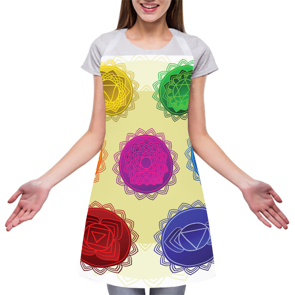 Colorful Seven Chakras Print Adjustable Apron