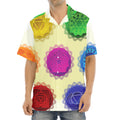 Colorful Seven Chakras Print Aloha Shirt