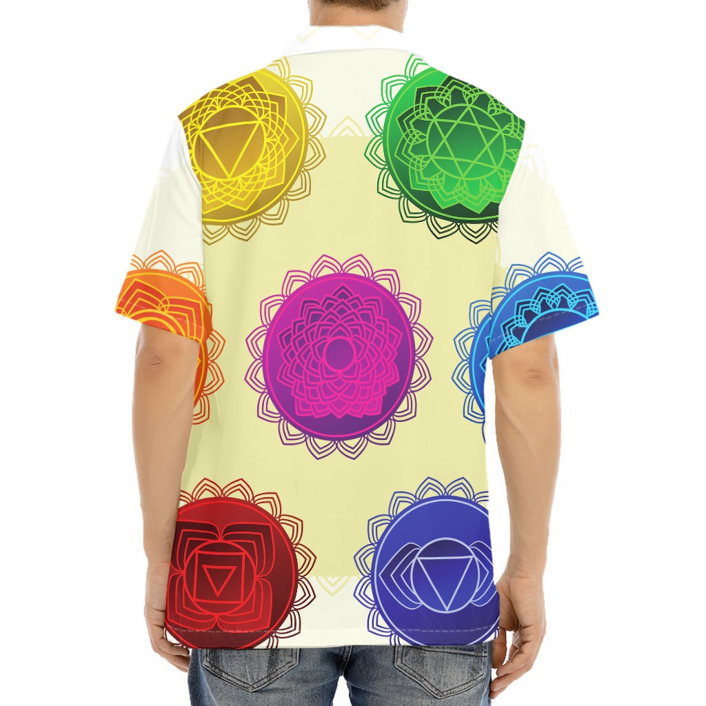 Colorful Seven Chakras Print Aloha Shirt