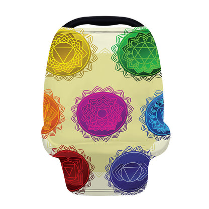 Colorful Seven Chakras Print Baby Seat Cover