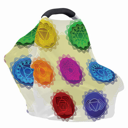 Colorful Seven Chakras Print Baby Seat Cover