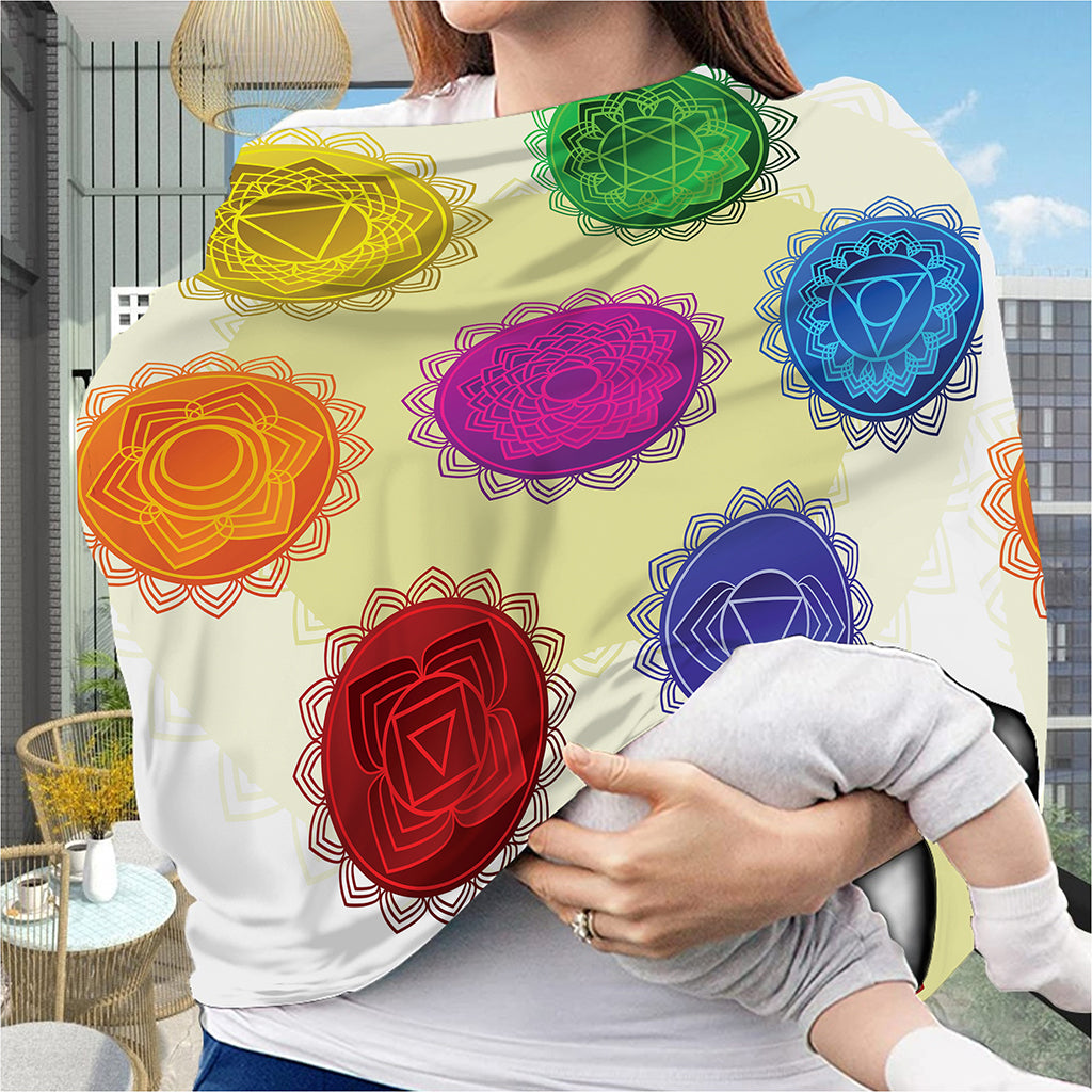 Colorful Seven Chakras Print Baby Seat Cover