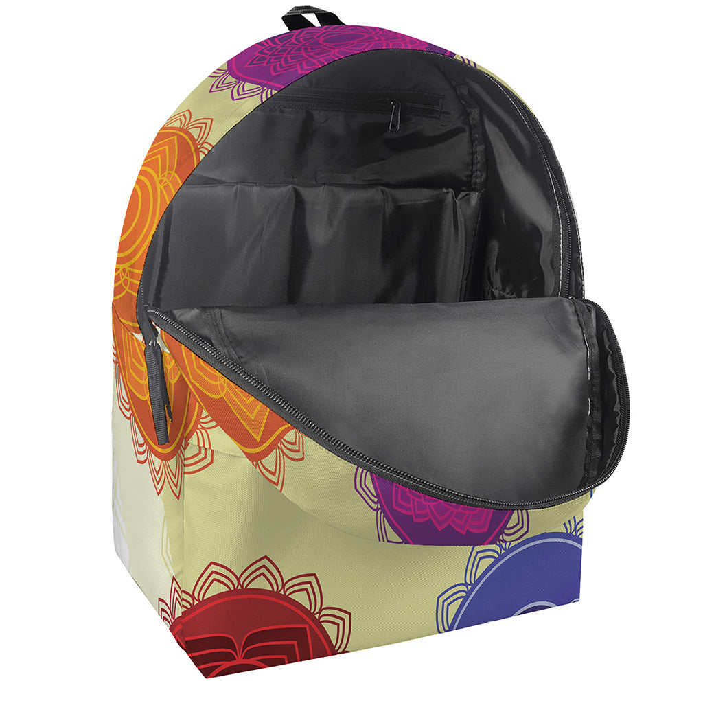 Colorful Seven Chakras Print Backpack