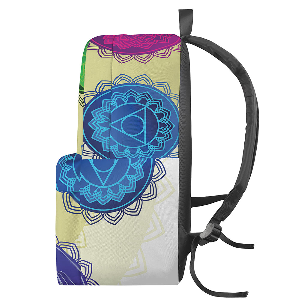 Colorful Seven Chakras Print Backpack