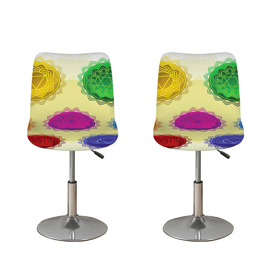 Colorful Seven Chakras Print Bar Stool Covers