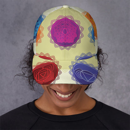 Colorful Seven Chakras Print Baseball Cap