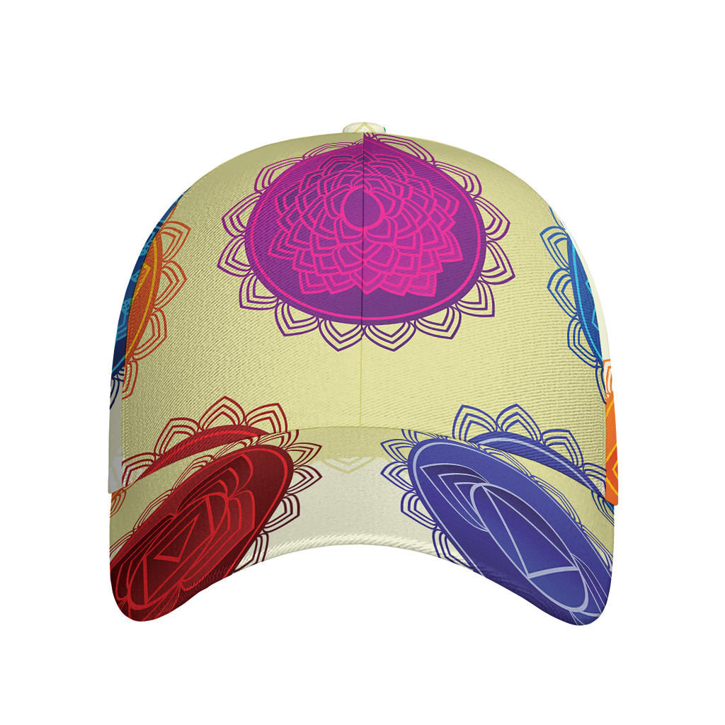 Colorful Seven Chakras Print Baseball Cap