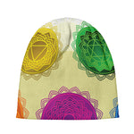 Colorful Seven Chakras Print Beanie