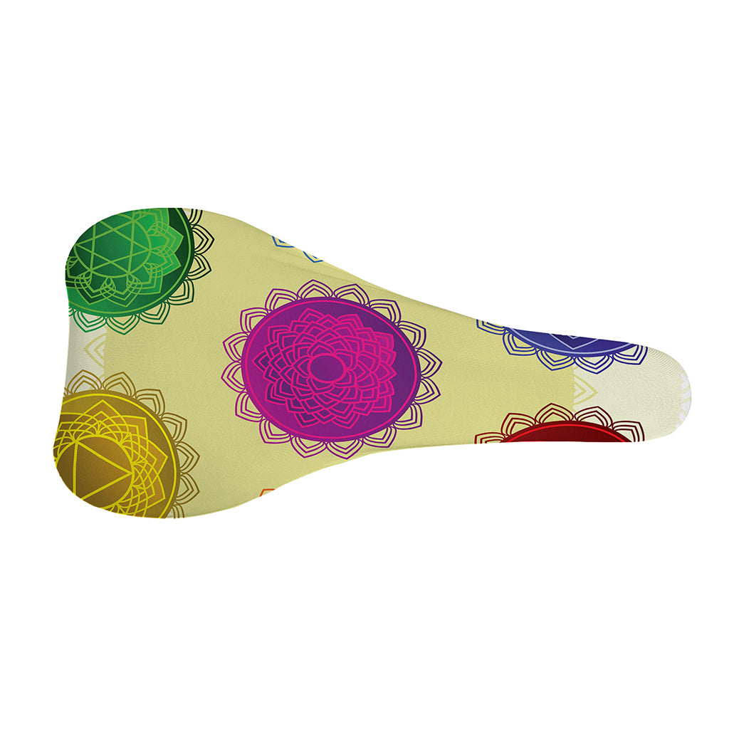Colorful Seven Chakras Print Bicycle Seat Cover