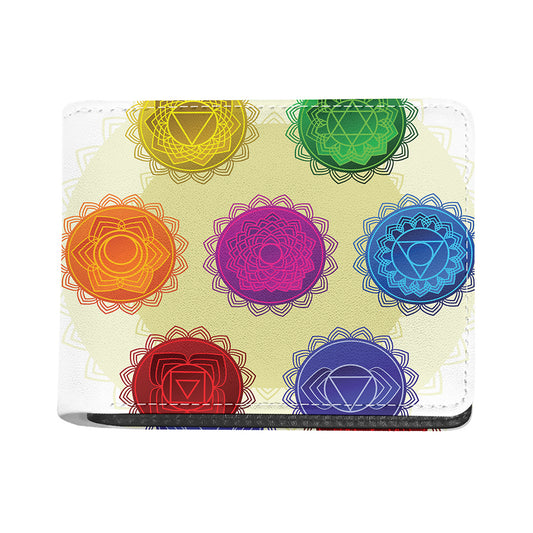 Colorful Seven Chakras Print Bifold Wallet