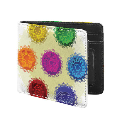 Colorful Seven Chakras Print Bifold Wallet