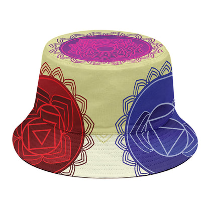 Colorful Seven Chakras Print Bucket Hat