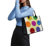 Colorful Seven Chakras Print Canvas Tote Bag