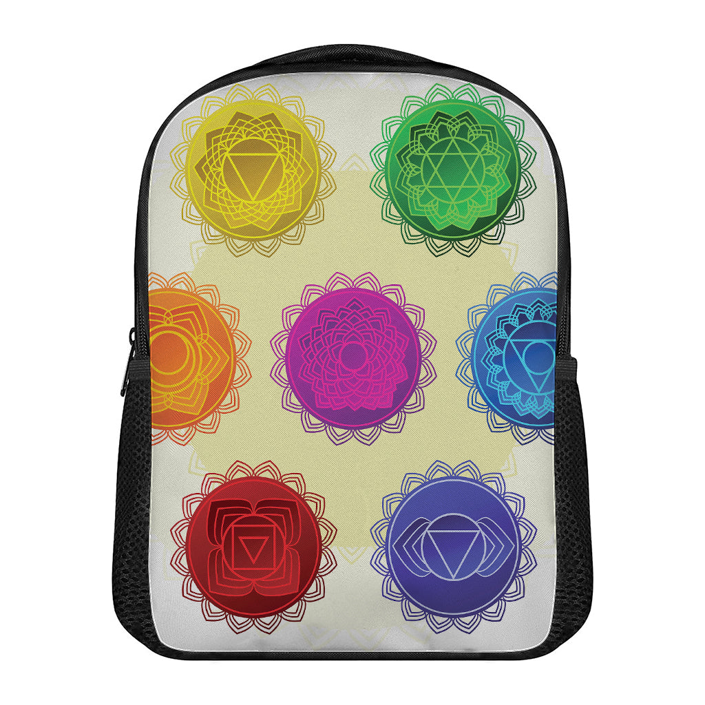 Colorful Seven Chakras Print Casual Backpack