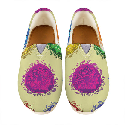 Colorful Seven Chakras Print Casual Shoes