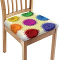 Colorful Seven Chakras Print Chair Cushion Cover