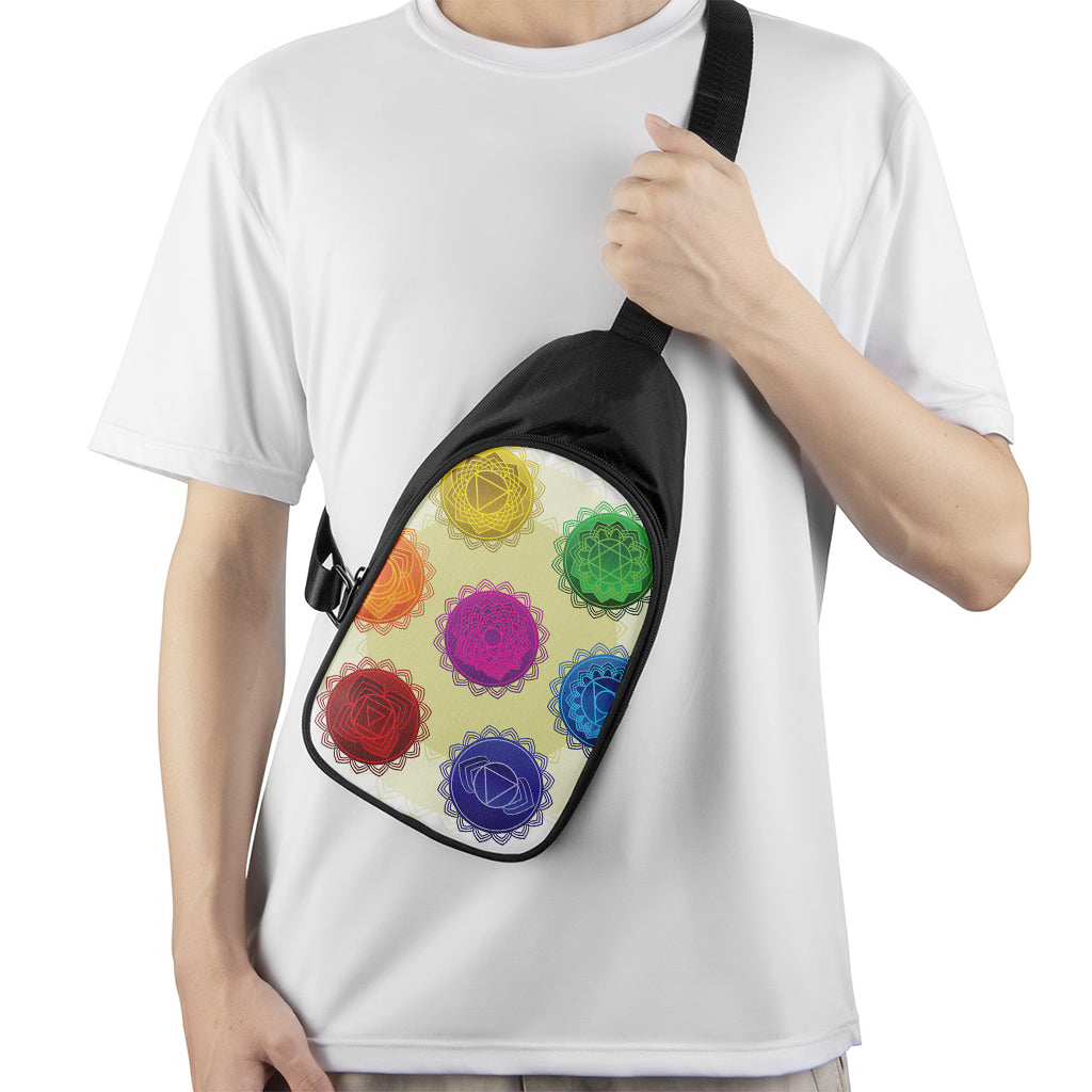 Colorful Seven Chakras Print Chest Bag