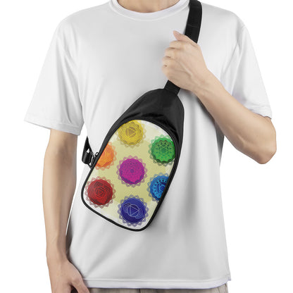 Colorful Seven Chakras Print Chest Bag