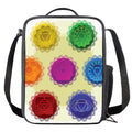 Colorful Seven Chakras Print Crossbody Lunch Bag