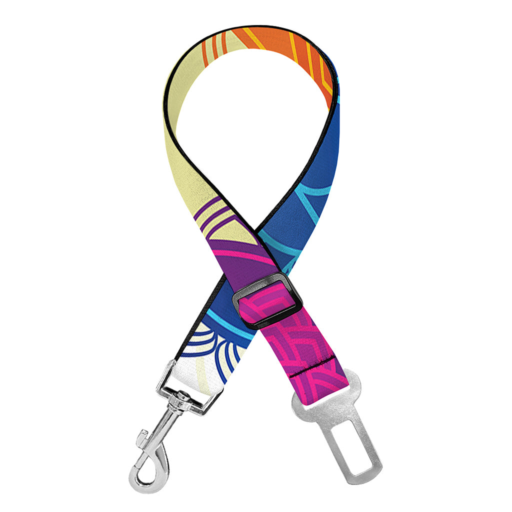 Colorful Seven Chakras Print Dog Seat Belt