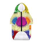 Colorful Seven Chakras Print Dog Zip Up Hoodie