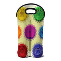 Colorful Seven Chakras Print Double Neoprene Wine Tote
