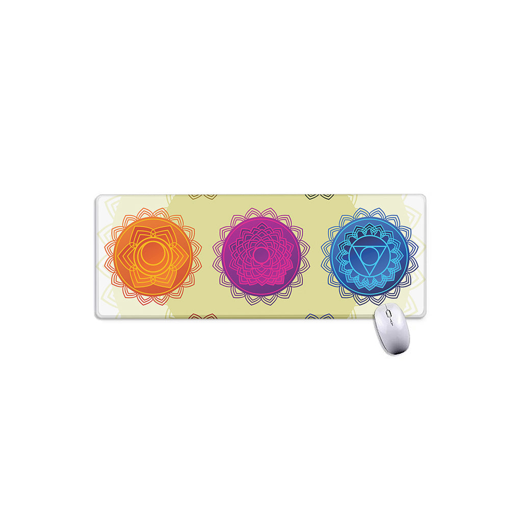 Colorful Seven Chakras Print Extended Mouse Pad