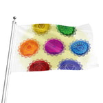 Colorful Seven Chakras Print Flag