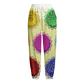 Colorful Seven Chakras Print Fleece Lined Knit Pants