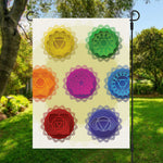Colorful Seven Chakras Print Garden Flag