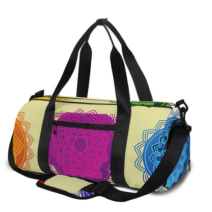 Colorful Seven Chakras Print Gym Bag