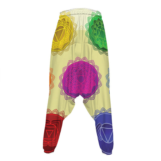 Colorful Seven Chakras Print Hammer Pants