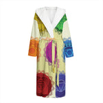 Colorful Seven Chakras Print Hooded Bathrobe