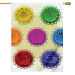 Colorful Seven Chakras Print House Flag