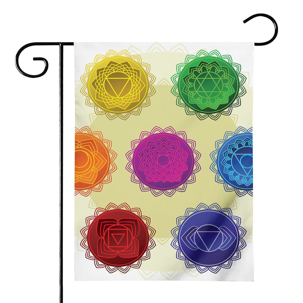Colorful Seven Chakras Print House Flag