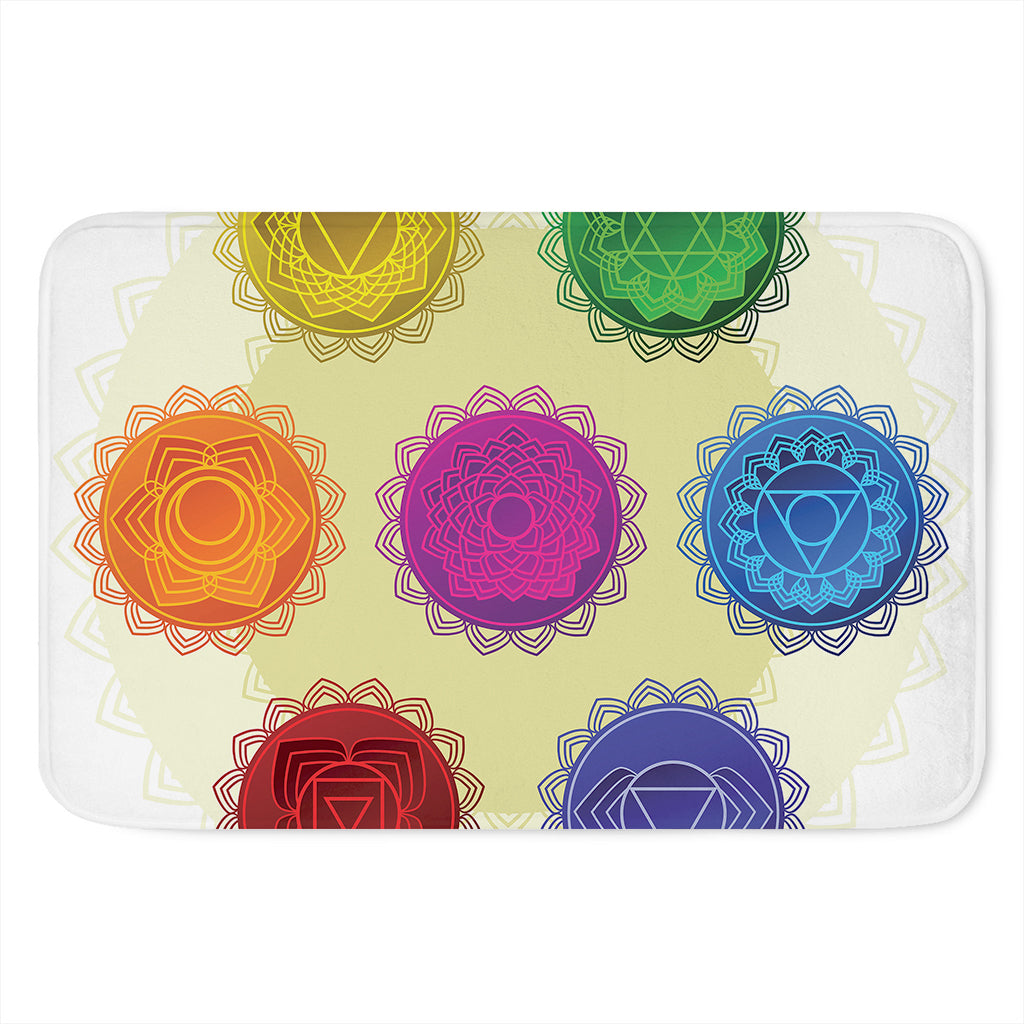 Colorful Seven Chakras Print Indoor Door Mat