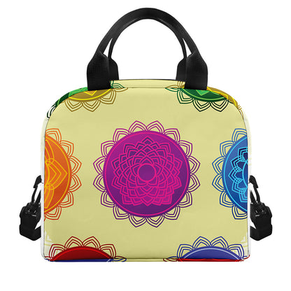 Colorful Seven Chakras Print Insulated Lunch Bag