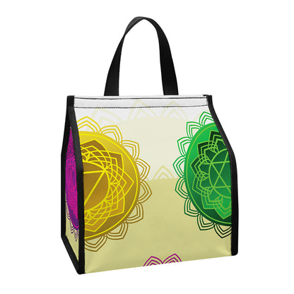 Colorful Seven Chakras Print Insulated Lunch Tote