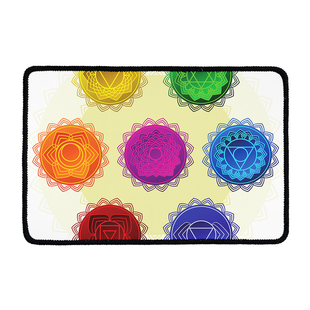 Colorful Seven Chakras Print Kitchen Mat