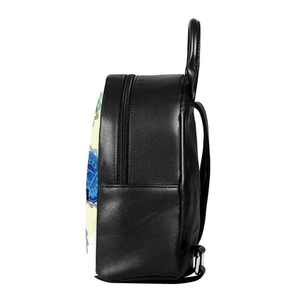 Colorful Seven Chakras Print Leather Backpack