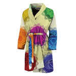 Colorful Seven Chakras Print Men's Bathrobe