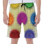 Colorful Seven Chakras Print Men's Beach Shorts