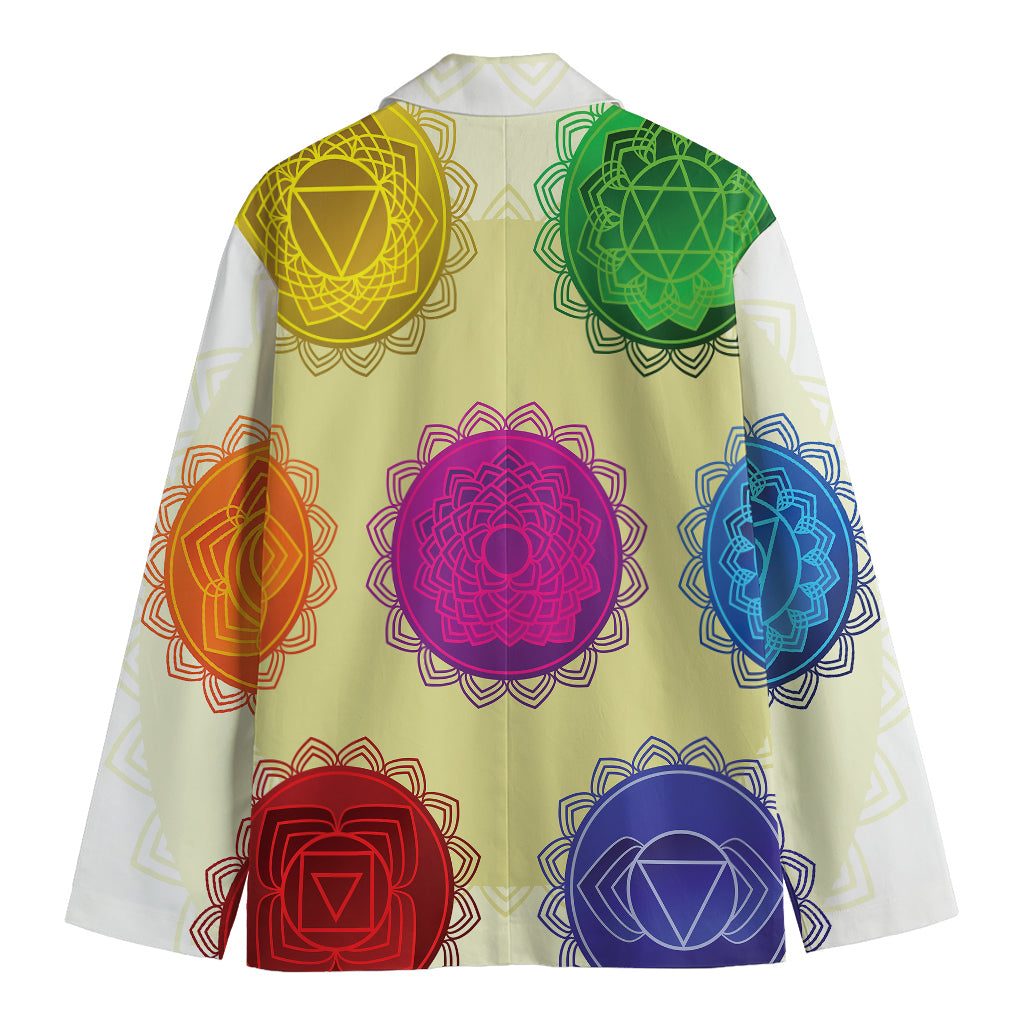 Colorful Seven Chakras Print Men's Blazer