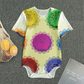 Colorful Seven Chakras Print Men's Bodysuit