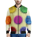Colorful Seven Chakras Print Men's Bomber Jacket