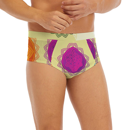 Colorful Seven Chakras Print Men's Briefs