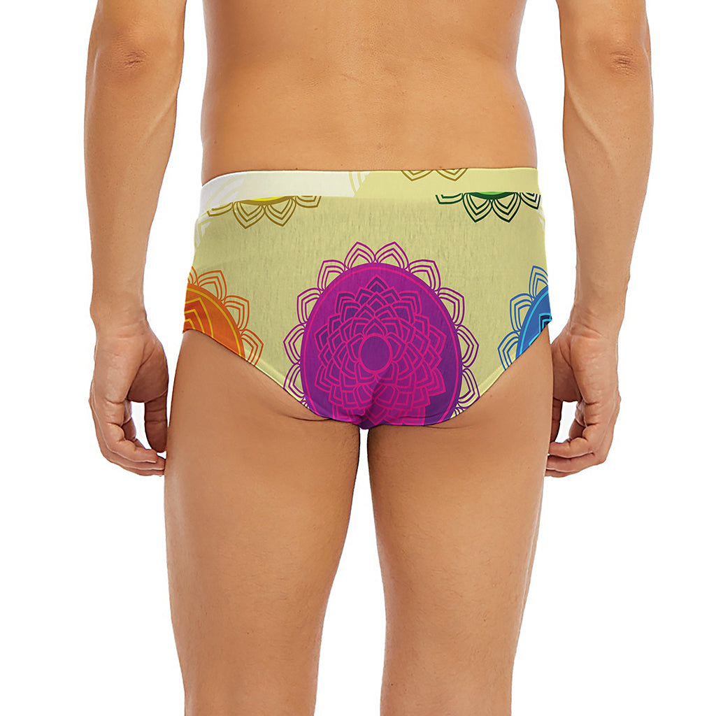 Colorful Seven Chakras Print Men's Briefs